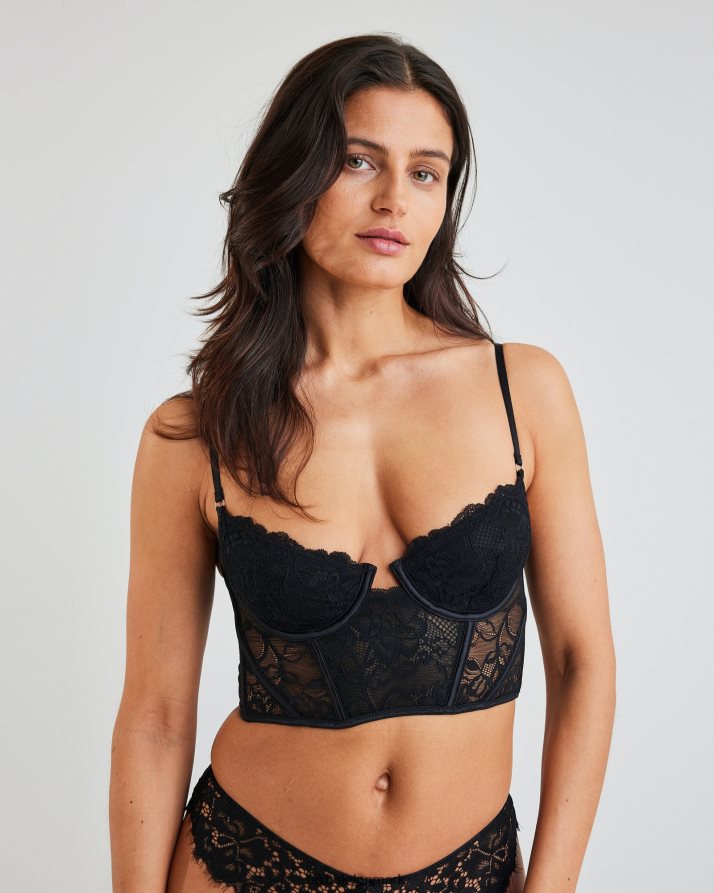 Bik Bok dit hele mit hjerte korset T84NL490 tøj sort